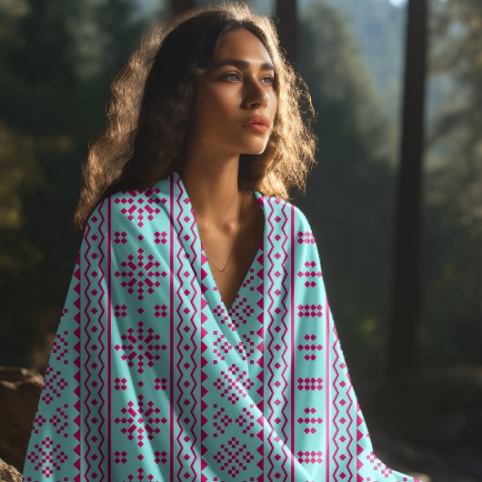 Serviette De Plage motif aqua aztec