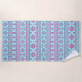 Serviette De Plage motif aqua aztec (Devant)