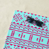 Serviette De Plage motif aqua aztec (En situation)
