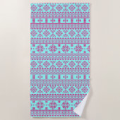 Serviette De Plage motif aqua aztec (Devant)