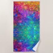 Serviette De Plage Motif arc-en-ciel en verre tendu (Devant)