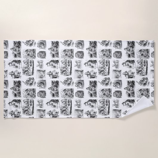Serviette De Plage Motif avec Alice's Adventures in Wonderland (Devant)