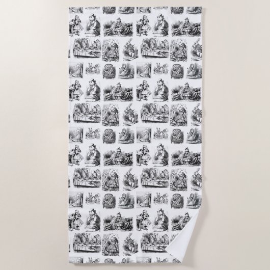 Serviette De Plage Motif avec Alice's Adventures in Wonderland (Devant)