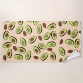 Serviette De Plage Motif Avocado (Devant)
