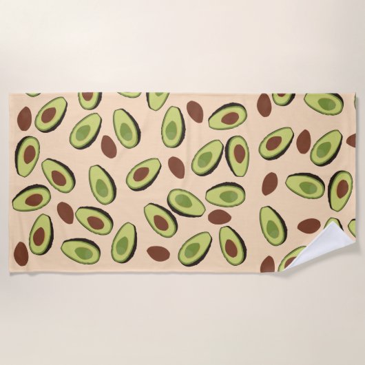Serviette De Plage Motif Avocado (Devant)