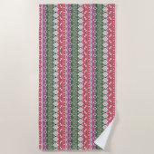 Serviette De Plage Motif aztèque, rayures / (Devant)
