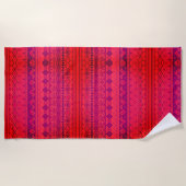 Serviette De Plage Motif aztèque rouge (Devant)