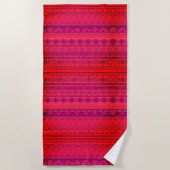 Serviette De Plage Motif aztèque rouge (Devant)