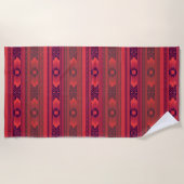 Serviette De Plage Motif aztèque rouge (Devant)