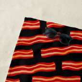 Serviette De Plage Motif Bacon savoureux (En situation)