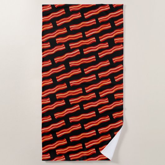 Serviette De Plage Motif Bacon savoureux (Devant)
