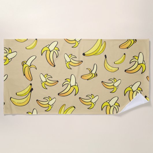 Serviette De Plage Motif Banane (Devant)
