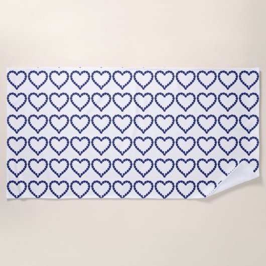 Serviette De Plage Motif bleu (Devant)