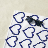 Serviette De Plage Motif bleu (En situation)
