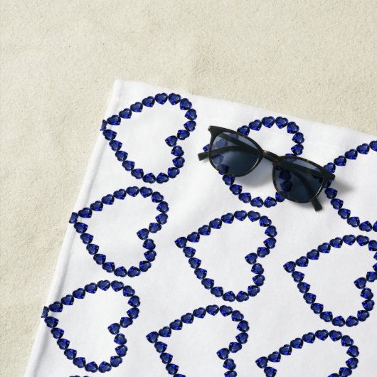 Serviette De Plage Motif bleu (En situation)