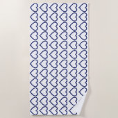 Serviette De Plage Motif bleu (Devant)