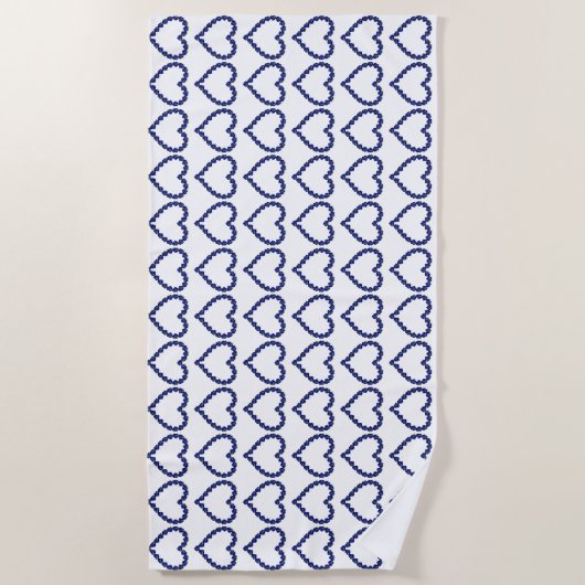 Serviette De Plage Motif bleu (Devant)