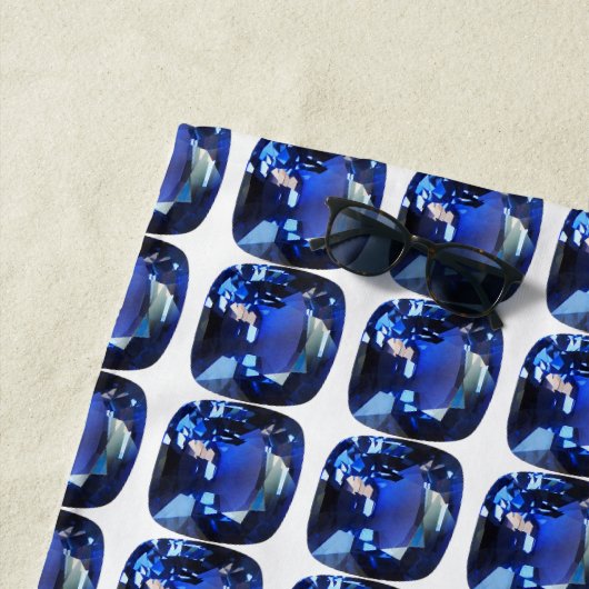 Serviette De Plage Motif bleu (En situation)