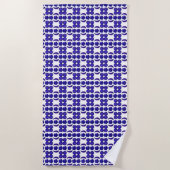 Serviette De Plage Motif bleu (Devant)