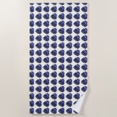 Serviette De Plage Motif bleu (Devant)