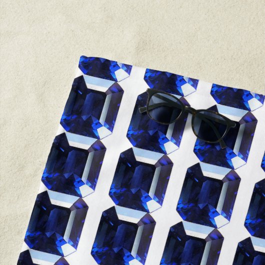 Serviette De Plage Motif bleu (En situation)