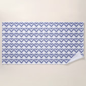 Serviette De Plage Motif bleu (Devant)