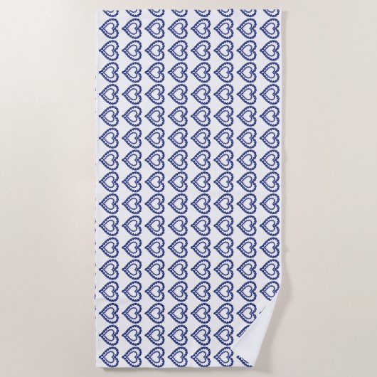 Serviette De Plage Motif bleu (Devant)