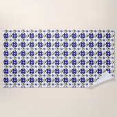 Serviette De Plage Motif bleu (Devant)
