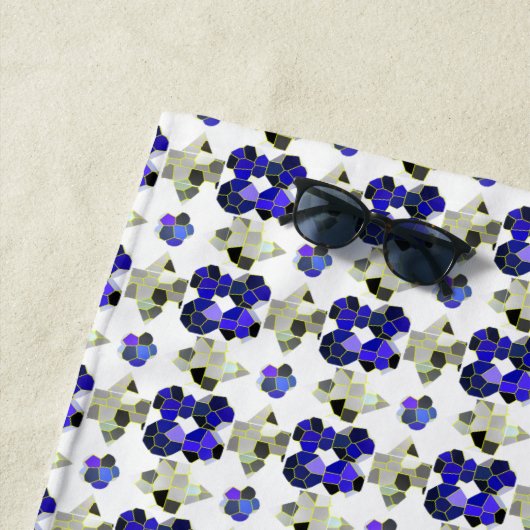 Serviette De Plage Motif bleu (En situation)