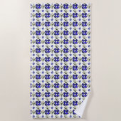 Serviette De Plage Motif bleu (Devant)