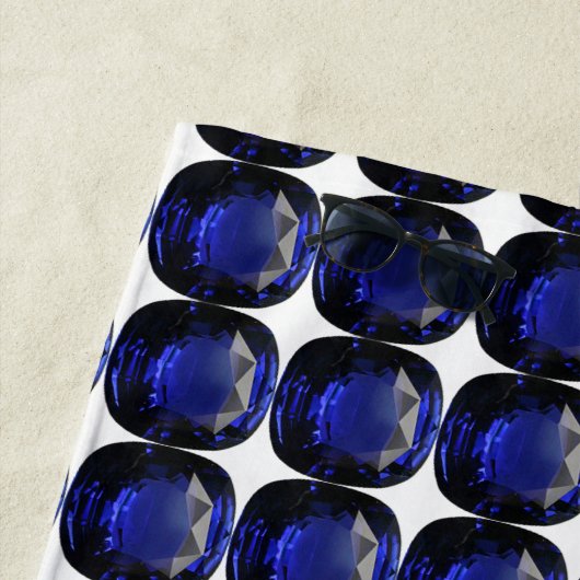 Serviette De Plage Motif bleu (En situation)