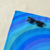 Serviette De Plage Motif bleu rétro (En situation)