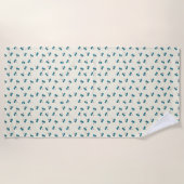 Serviette De Plage Motif Blue Cherry (Devant)