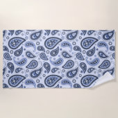 Serviette De Plage Motif Blue Paisley (Devant)