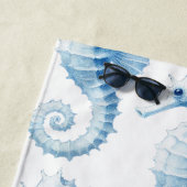 Serviette De Plage Motif Blue Seahorse (En situation)