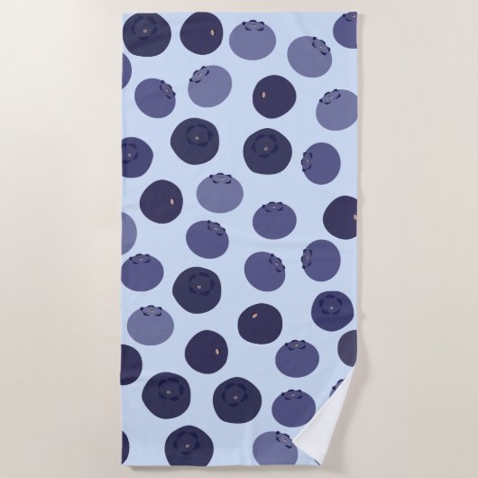 Serviette De Plage Motif Blueberry (Devant)