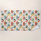 Serviette De Plage Motif botanique rétro MCM (Devant)