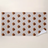 Serviette De Plage Motif Brown Pansy Flower sur Beach Towers (Devant)