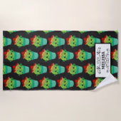 Serviette De Plage Motif Cactus drôle (Devant)