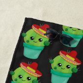 Serviette De Plage Motif Cactus drôle (En situation)