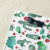 Serviette De Plage motif cactus et ladybug - (En situation)