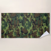 SERVIETTE DE PLAGE MOTIF CAMOFLAGE (Devant)