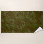 Serviette De Plage Motif Camouflage Brown Et Vert (Devant)