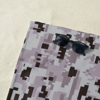 Serviette De Plage Motif camouflage numérique – Noir-Gris LG