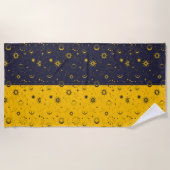 Serviette De Plage Motif Céleste Mystique sans couture (Devant)