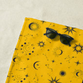 Serviette De Plage Motif Céleste Mystique sans couture (En situation)