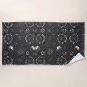 Serviette De Plage Motif Céleste Mystique sans couture (Devant)