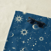 Serviette De Plage Motif Céleste Mystique sans couture (En situation)