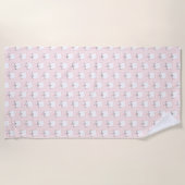 Serviette De Plage Motif chat chaton mignon dormant (Devant)