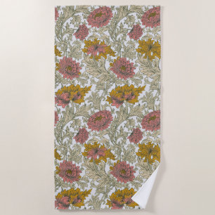 Serviette De Plage Motif Chrysanthème de William Morris vintage